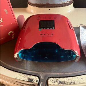 Bolasen Red LED Nail Lamp for Women